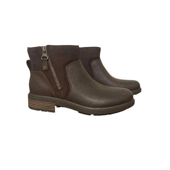 🥾UGG Women’s Harrison Zip Ankle Boots Brown Leather Size‎ 9👢 - Picture 1 of 4